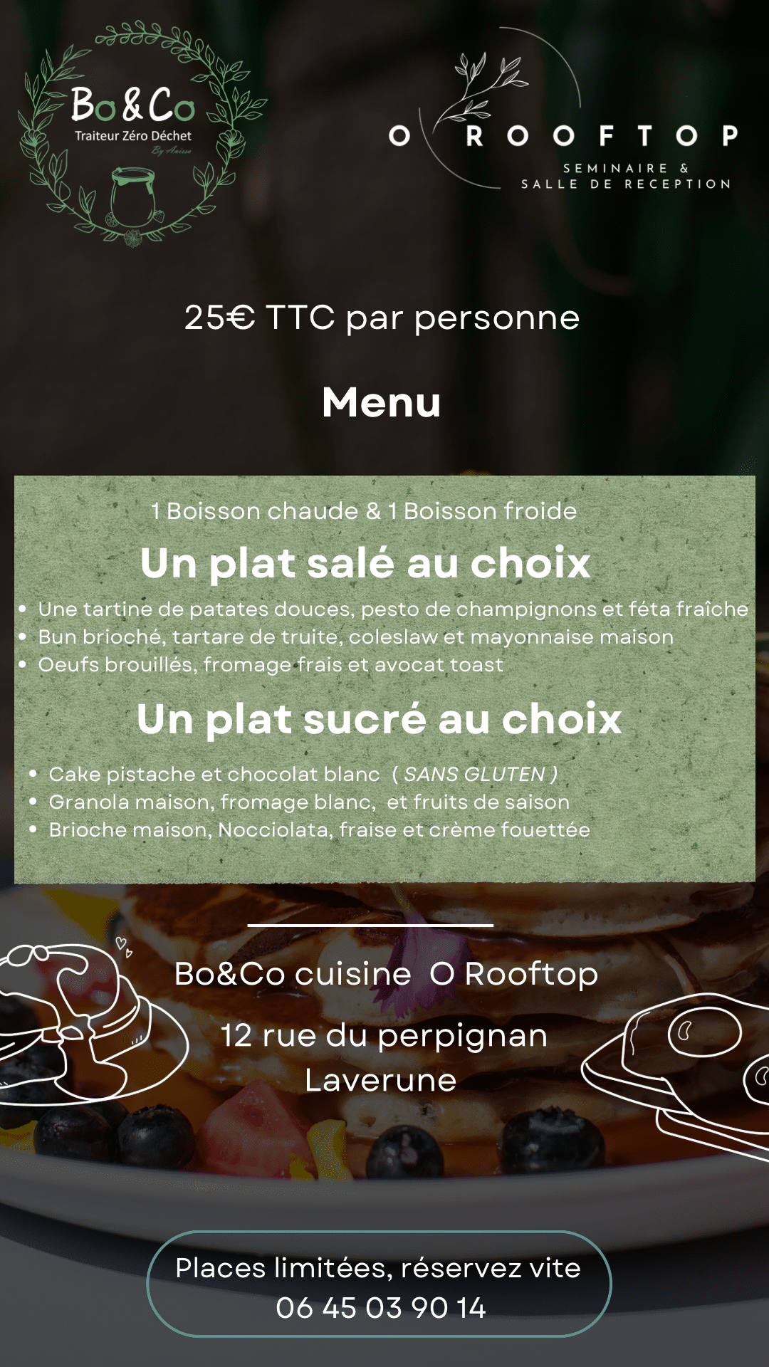 Story Instagram Annonce nouveau brunch du dimanche Photo Minimaliste Marron - 2